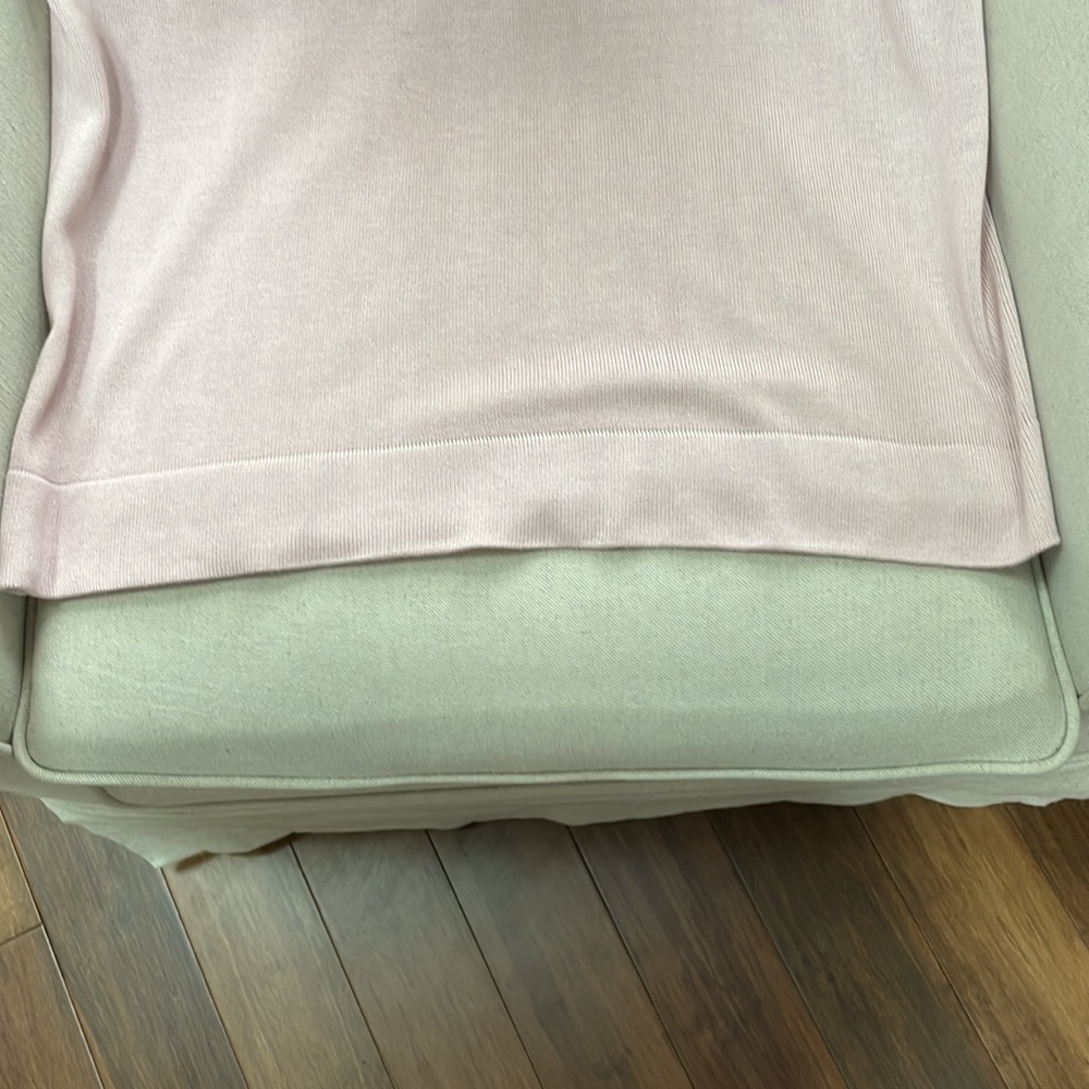 NEIMAN MARCUS WOMENS PINK SWEATER WITH CREAM LACE ARMS - Picture 10 of 12